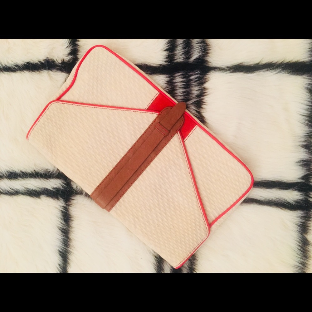 Cute canvas clutch never used!